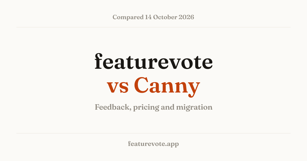 Cover Image for Canny alternative: featurevote.app vs Canny for SaaS teams