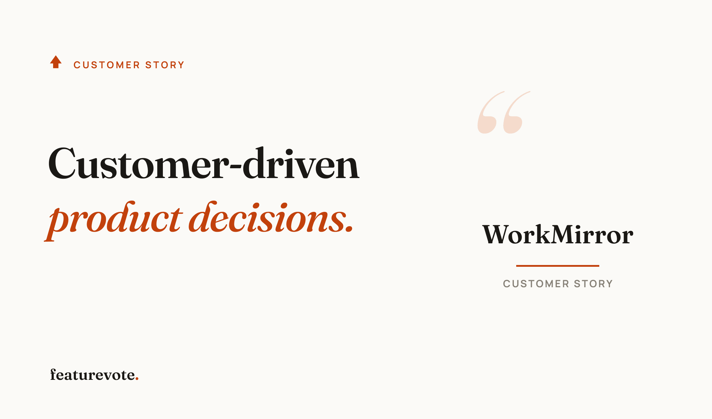 Cover Image for WorkMirror on Structuring Customer-Driven Product Decisions
